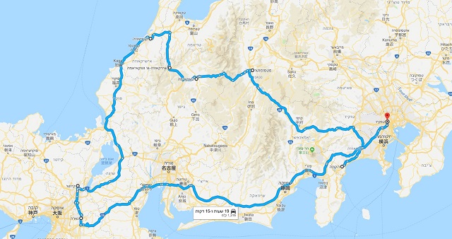 טיול ליפן למשפחות, מפה