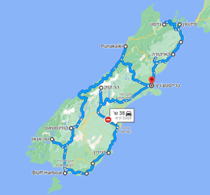 תכנון טיול בניו זילנד ארבעה ויותר שבועות אי דרומי